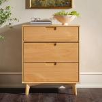 Natural Wood Modern 3-Drawer Dresser
