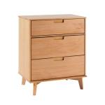 Natural Wood Modern 3-Drawer Dresser