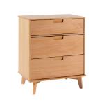 Natural Wood Modern 3-Drawer Dresser
