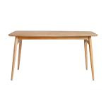 Natural Ash Wood Mid-Century Modern Dining Table