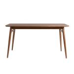 Walnut Ash Wood Mid-Century Modern Dining Table