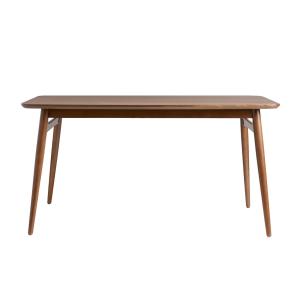 Walnut Ash Wood Mid-Century Modern Dining Table