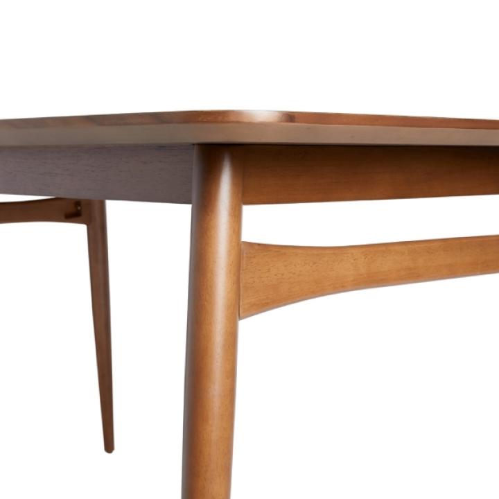 Walnut Ash Wood Mid-Century Modern Dining Table