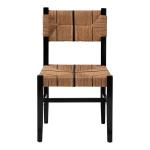 Black Wood Woven Prita Dining Chair