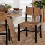 Black Wood Woven Prita Dining Chair