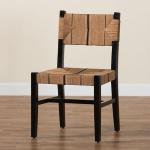 Black Wood Woven Prita Dining Chair