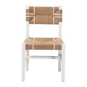 White Mahogany Woven Talli Dining Chair