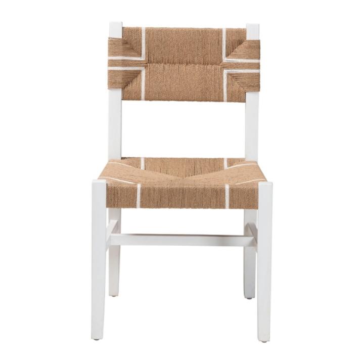 White Mahogany Woven Talli Dining Chair