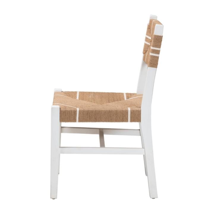 White Mahogany Woven Talli Dining Chair