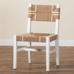 White Mahogany Woven Talli Dining Chair