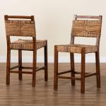Natural Seagrass Cordoba Counter Stools, Set of 2