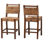 Natural Seagrass Cordoba Counter Stools, Set of 2