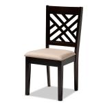 Espresso Wood Cut-Out Dining Chairs, Set of 4