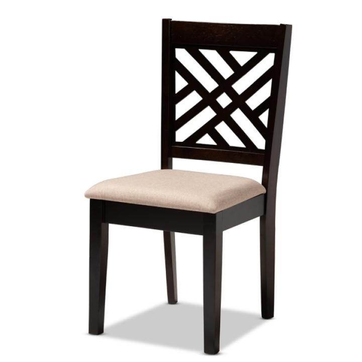 Espresso Wood Cut-Out Dining Chairs, Set of 4