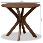 Walnut Wood Round Kenji Small Dining Table