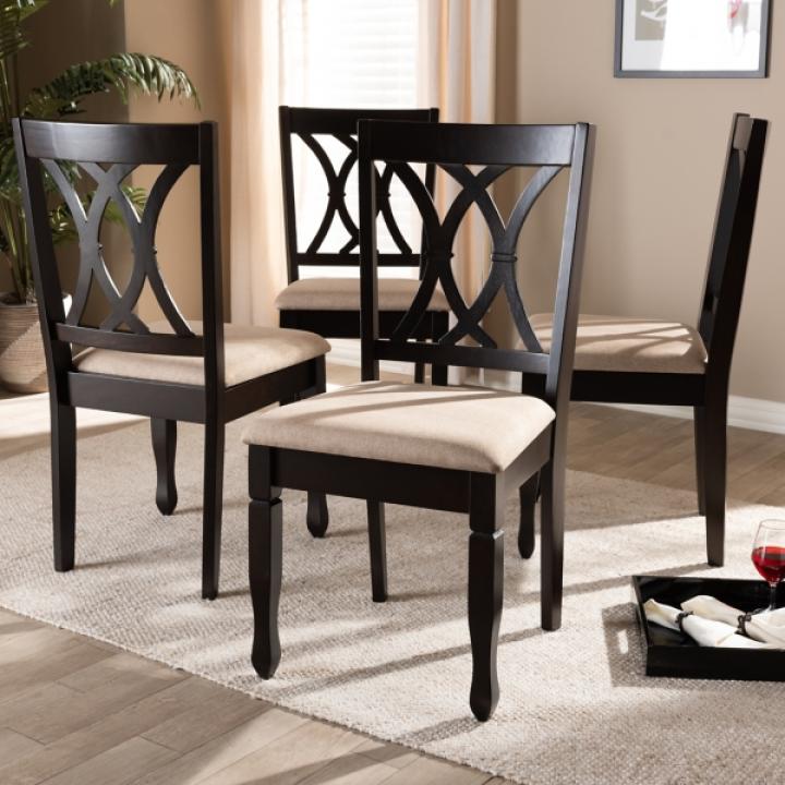 Espresso Upholstered Reneau 4-pc. Dining Chair Set