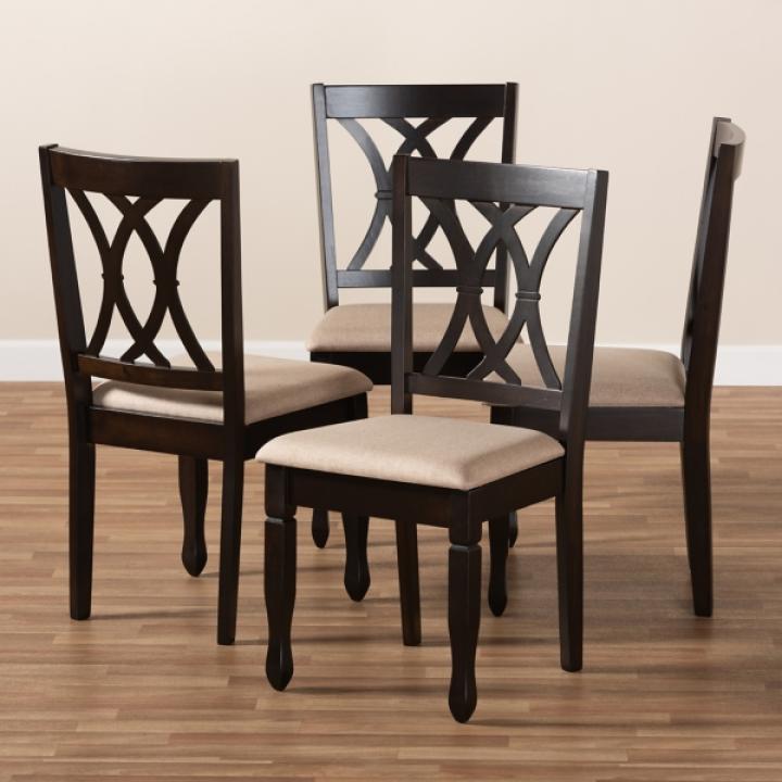 Espresso Upholstered Reneau 4-pc. Dining Chair Set