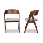 Gray & Walnut Danton Dining Chairs, Set of 2