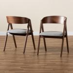 Gray & Walnut Danton Dining Chairs, Set of 2