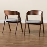Gray & Walnut Danton Dining Chairs, Set of 2