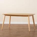 Natural Oak Mid-Century Modern Dining Table