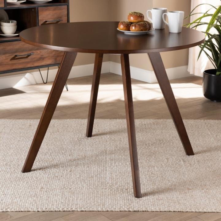 Walnut Wood Alana Round Dining Table