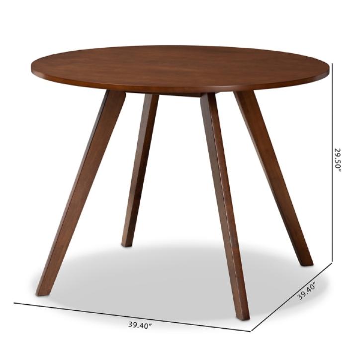 Walnut Wood Alana Round Dining Table