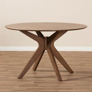 Walnut Round Monte Dining Table