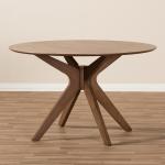 Walnut Round Monte Dining Table