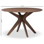 Walnut Round Monte Dining Table
