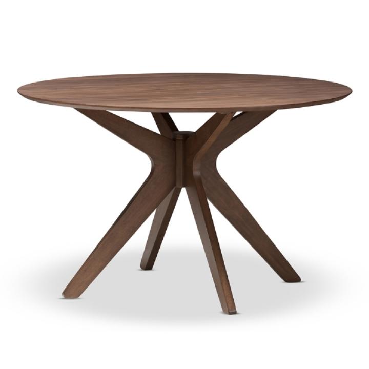 Walnut Round Monte Dining Table