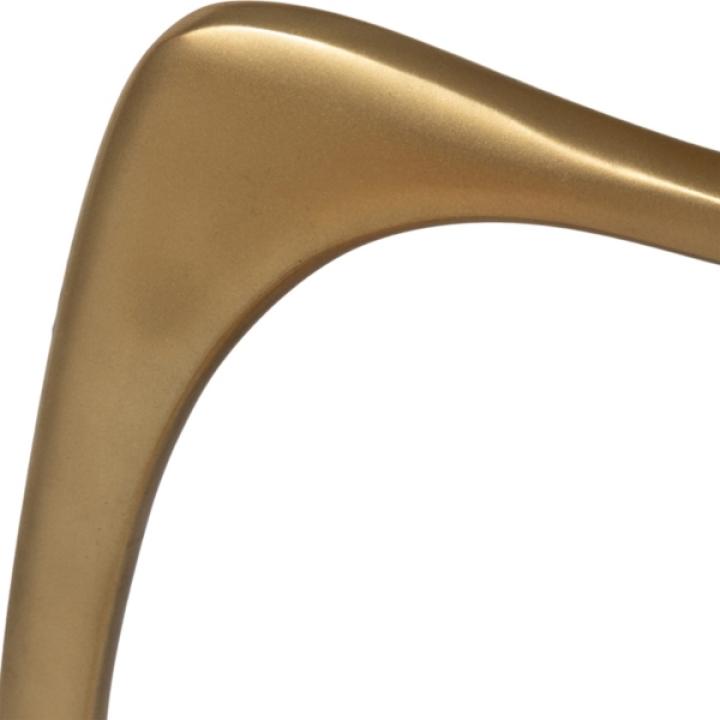 Gold Metal and Marble Modern Abstract Accent Table