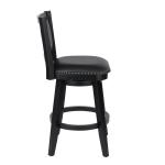 Black Faux Leather Swivel Broadmoor Bar Stool