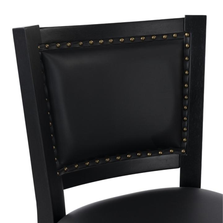 Black Faux Leather Swivel Broadmoor Bar Stool