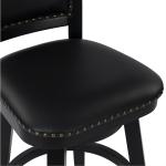 Black Faux Leather Swivel Broadmoor Bar Stool