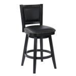 Black Faux Leather Swivel Broadmoor Bar Stool