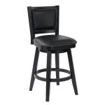 Black Faux Leather Swivel Broadmoor Bar Stool