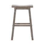 Gray Wire Brush Saddle Bar Stools, Set of 2