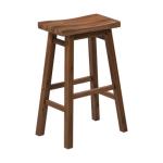 Chestnut Wire Brush Saddle Bar Stools, Set of 2