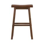 Chestnut Wire Brush Saddle Bar Stools, Set of 2