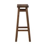 Chestnut Wire Brush Saddle Bar Stools, Set of 2