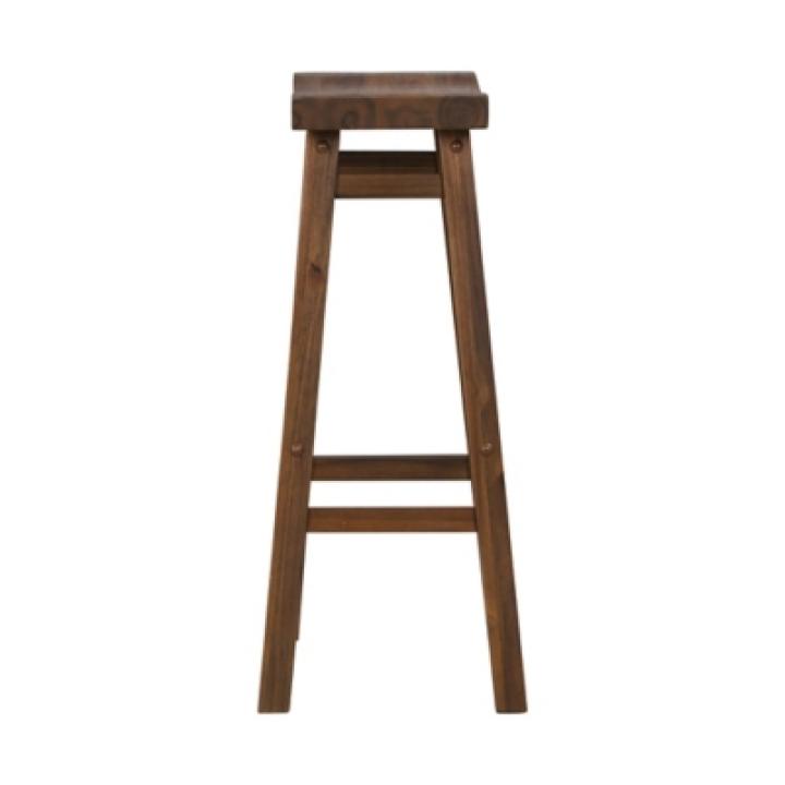 Chestnut Wire Brush Saddle Bar Stools, Set of 2