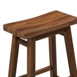 Chestnut Wire Brush Saddle Bar Stools, Set of 2