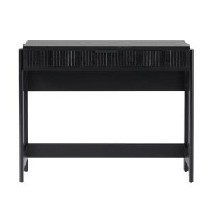 Black Reeded Wood Lift-Top Desk