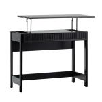 Black Reeded Wood Lift-Top Desk