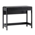 Black Reeded Wood Lift-Top Desk