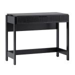 Black Reeded Wood Lift-Top Desk