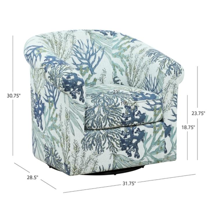 Blue Ocean Bonnie Swivel Accent Chair