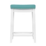 Teal Faux Leather Claridge Counter Stool