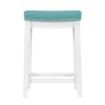 Teal Faux Leather Claridge Counter Stool
